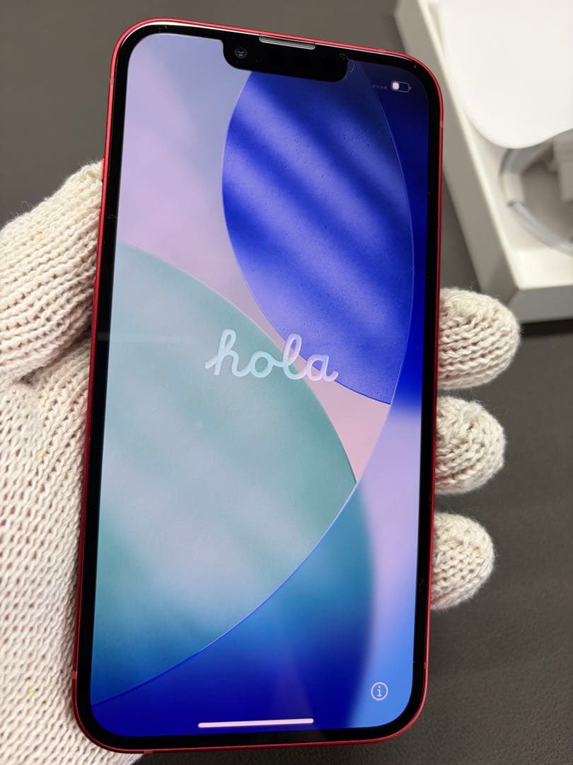 【ほぼ新品】Apple iPhone 13 (RED) 化粧箱ケーブル新品付